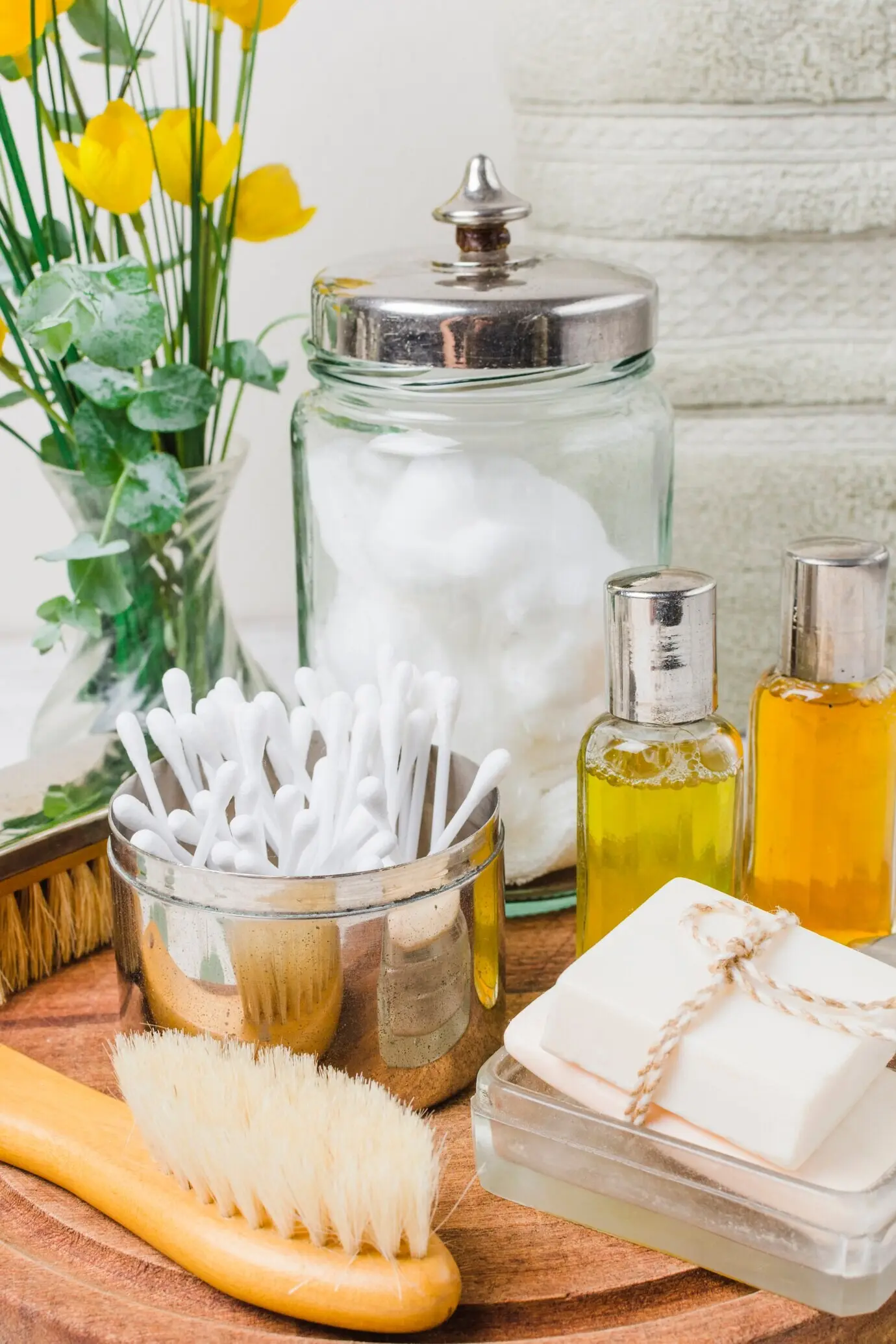 Schönes Arrangement für ein Spa- oder Badkonzept